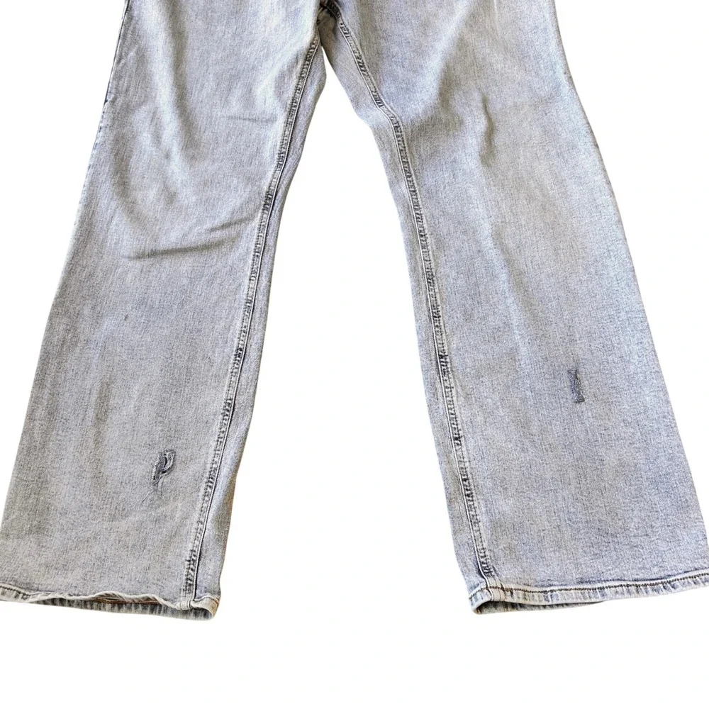 Tecovas Slim Jean Light Blue Acid Wash Stretch Denim Mens 38x30 Distressed - Picture 2 of 8